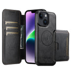 Custodia per telefono in pelle Suteni Q05S3 3 in 1 con portafoglio verticale rimovibile e MagSafe., For iPhone 13 Pro Max, For iPhone 13 Pro, For iPhone 13, For iPhone 12, For iPhone 12 Pro Max, For iPhone 12 Pro