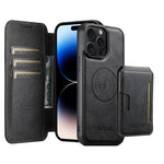 Custodia per telefono in pelle Suteni Q05S3 3 in 1 con portafoglio verticale rimovibile e MagSafe., For iPhone 13 Pro Max, For iPhone 13 Pro, For iPhone 13, For iPhone 12, For iPhone 12 Pro Max, For iPhone 12 Pro