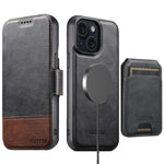 Custodia per telefono in pelle Suteni Q06S2 3 in 1 con portafoglio verticale rimovibile, MagSafe e inserti in pelle., For iPhone 15 Pro Max, For iPhone 15 Pro, For iPhone 15 Plus, For iPhone 15, For iPhone 14 Plus, For iPhone 14, For iPhone 14 Pro     ...