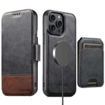 Custodia per telefono in pelle Suteni Q06S2 3 in 1 con portafoglio verticale rimovibile, MagSafe e inserti in pelle., For iPhone 13 Pro Max, For iPhone 13 Pro, For iPhone 13, For iPhone 12, For iPhone 12 Pro Max, For iPhone 12 Pro