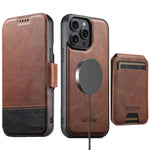 Custodia per telefono in pelle Suteni Q06S2 3 in 1 con portafoglio verticale rimovibile, MagSafe e inserti in pelle., For iPhone 13 Pro Max, For iPhone 13 Pro, For iPhone 13, For iPhone 12, For iPhone 12 Pro Max, For iPhone 12 Pro