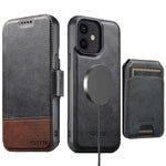 Custodia per telefono in pelle Suteni Q06S2 3 in 1 con portafoglio verticale rimovibile, MagSafe e inserti in pelle., For iPhone 13 Pro Max, For iPhone 13 Pro, For iPhone 13, For iPhone 12, For iPhone 12 Pro Max, For iPhone 12 Pro