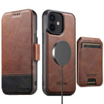 Custodia per telefono in pelle Suteni Q06S2 3 in 1 con portafoglio verticale rimovibile, MagSafe e inserti in pelle., For iPhone 13 Pro Max, For iPhone 13 Pro, For iPhone 13, For iPhone 12, For iPhone 12 Pro Max, For iPhone 12 Pro