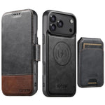 Custodia per telefono in pelle Suteni Q06S2 3 in 1 con portafoglio verticale rimovibile, MagSafe e inserti in pelle., For iPhone 17 Pro Max, For iPhone 17 Pro, For iPhone 17, For iPhone Air, For iPhone 16 Pro Max, For iPhone 16 Pro, For iPhone 16 Plus ...