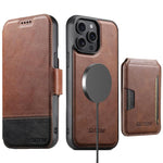 Custodia per telefono in pelle Suteni Q06S3 3 in 1 con portafoglio verticale rimovibile e MagSafe., For iPhone 13 Pro Max, For iPhone 13 Pro, For iPhone 13, For iPhone 12, For iPhone 12 Pro Max, For iPhone 12 Pro