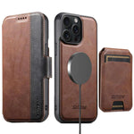 Custodia per telefono in pelle Suteni Q07S2 3 in 1 con portafoglio verticale rimovibile, MagSafe e innesto a libro., For iPhone 15 Pro Max, For iPhone 15 Pro, For iPhone 15 Plus, For iPhone 15, For iPhone 14 Plus, For iPhone 14, For iPhone 14 Pro      ...