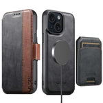 Custodia per telefono in pelle Suteni Q07S2 3 in 1 con portafoglio verticale rimovibile, MagSafe e innesto a libro., For iPhone 15 Pro Max, For iPhone 15 Pro, For iPhone 15 Plus, For iPhone 15, For iPhone 14 Plus, For iPhone 14, For iPhone 14 Pro      ...