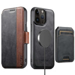 Custodia per telefono in pelle Suteni Q07S2 3 in 1 con portafoglio verticale rimovibile, MagSafe e innesto a libro., For iPhone 13 Pro Max, For iPhone 13 Pro, For iPhone 13, For iPhone 12, For iPhone 12 Pro Max, For iPhone 12 Pro