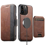 Custodia per telefono in pelle Suteni Q07S2 3 in 1 con portafoglio verticale rimovibile, MagSafe e innesto a libro., For iPhone 13 Pro Max, For iPhone 13 Pro, For iPhone 13, For iPhone 12, For iPhone 12 Pro Max, For iPhone 12 Pro