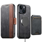 Custodia per telefono in pelle Suteni Q07S2 3 in 1 con portafoglio verticale rimovibile, MagSafe e innesto a libro., For iPhone 13 Pro Max, For iPhone 13 Pro, For iPhone 13, For iPhone 12, For iPhone 12 Pro Max, For iPhone 12 Pro
