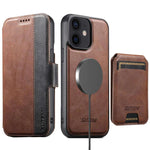 Custodia per telefono in pelle Suteni Q07S2 3 in 1 con portafoglio verticale rimovibile, MagSafe e innesto a libro., For iPhone 13 Pro Max, For iPhone 13 Pro, For iPhone 13, For iPhone 12, For iPhone 12 Pro Max, For iPhone 12 Pro