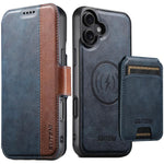 Custodia per telefono in pelle Suteni Q07S2 3 in 1 con portafoglio verticale rimovibile, MagSafe e innesto a libro., For iPhone 17 Pro Max, For iPhone 17 Pro, For iPhone 17, For iPhone Air, For iPhone 16 Pro Max, For iPhone 16 Pro, For iPhone 16 Plus  ...