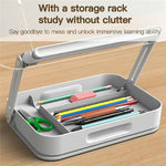 R22H Adjustable Rotating Foldable Laptop Tablet Book Holder Stand with Bottom Storage Box, R22H