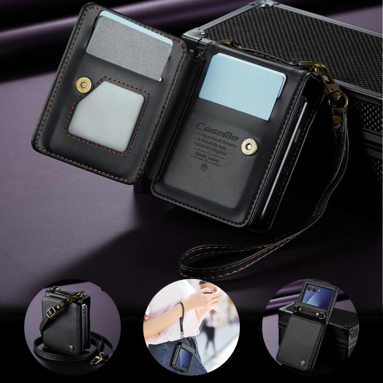 Custodia per telefono CaseMe C22 con slot per carte e protezione RFID antifurto., For Galaxy Z Flip8 5G, For  Galaxy Z Flip7 5G, For  Galaxy Z Flip6 / Flip7 FE