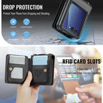 Custodia per telefono CaseMe C22 con slot per carte e protezione RFID antifurto., For Galaxy Z Flip8 5G, For  Galaxy Z Flip7 5G, For  Galaxy Z Flip6 / Flip7 FE