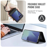 Custodia per telefono CaseMe C22 con slot per carte e protezione RFID antifurto., For Galaxy Z Flip8 5G, For  Galaxy Z Flip7 5G, For  Galaxy Z Flip6 / Flip7 FE