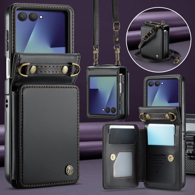 Custodia per telefono CaseMe C22 con slot per carte e protezione RFID antifurto., For Galaxy Z Flip8 5G, For  Galaxy Z Flip7 5G, For  Galaxy Z Flip6 / Flip7 FE