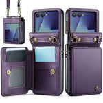 Custodia per telefono CaseMe C22 con slot per carte e protezione RFID antifurto., For Galaxy Z Flip8 5G, For  Galaxy Z Flip7 5G, For  Galaxy Z Flip6 / Flip7 FE