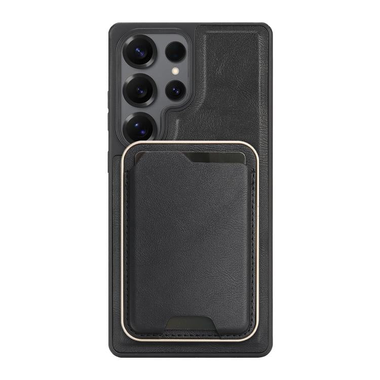 Custodia per telefono in pelle Kalebol Slim MagSafe Ring con anello magnetico, porta carte e adesivo laterale., For Samsung Galaxy S24 Ultra 5G, For Samsung Galaxy Z Fold5, For Samsung Galaxy Z Flip7 FE / Flip6