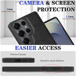Custodia per telefono in pelle Kalebol Slim MagSafe Ring con anello magnetico, porta carte e adesivo laterale., For Samsung Galaxy S24 Ultra 5G, For Samsung Galaxy Z Fold5, For Samsung Galaxy Z Flip7 FE / Flip6