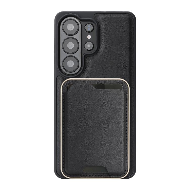 Custodia per telefono in pelle Kalebol Slim MagSafe Ring con anello magnetico, porta carte e adesivo laterale., For Samsung Galaxy S26 Ultra 5G, For Samsung Galaxy Z Fold7 5G, For Samsung Galaxy S25 Ultra 5G, For Samsung Galaxy Z Fold6