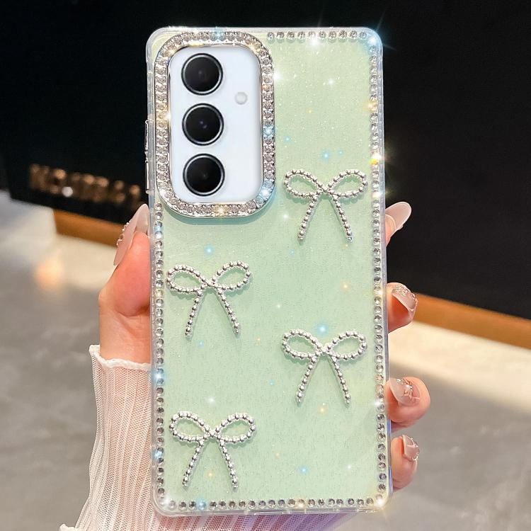 Custodia per telefono antiurto a quattro angoli con fiocco glitterato a forma di diamante, For Samsung Galaxy A17 5G, For Samsung Galaxy A56 5G, For Samsung Galaxy A26 5G, For Samsung Galaxy A36 5G