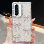 Custodia per telefono antiurto a quattro angoli con fiocco glitterato a forma di diamante, For Samsung Galaxy A17 5G, For Samsung Galaxy A56 5G, For Samsung Galaxy A26 5G, For Samsung Galaxy A36 5G