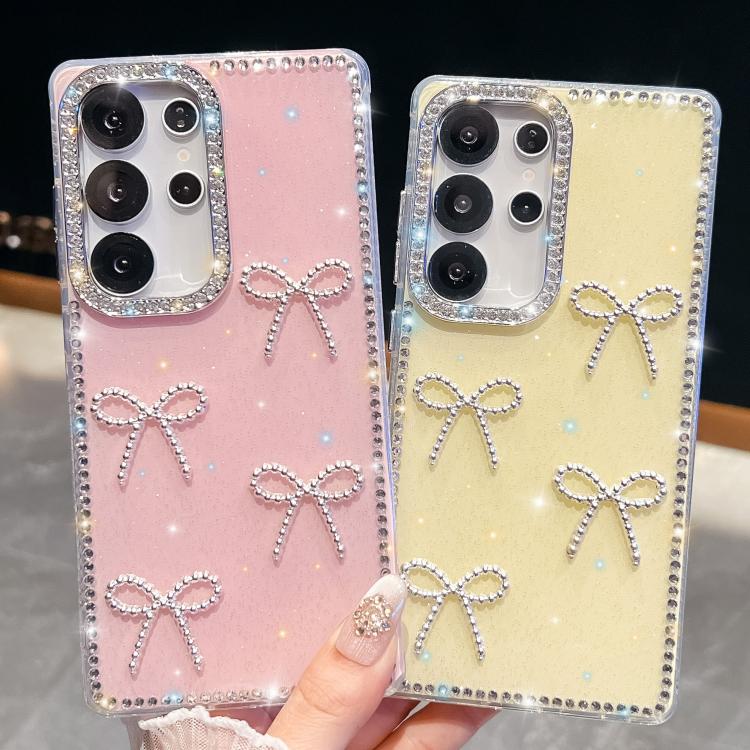 Custodia per telefono antiurto a quattro angoli con fiocco glitterato a forma di diamante, For Samsung Galaxy A17 5G, For Samsung Galaxy A56 5G, For Samsung Galaxy A26 5G, For Samsung Galaxy A36 5G