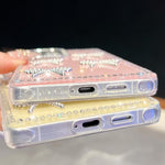 Custodia per telefono antiurto a quattro angoli con fiocco glitterato a forma di diamante, For Samsung Galaxy S26+ 5G, For Samsung Galaxy S26 Ultra 5G, For Samsung Galaxy S26 5G, For Samsung Galaxy A07 5G
