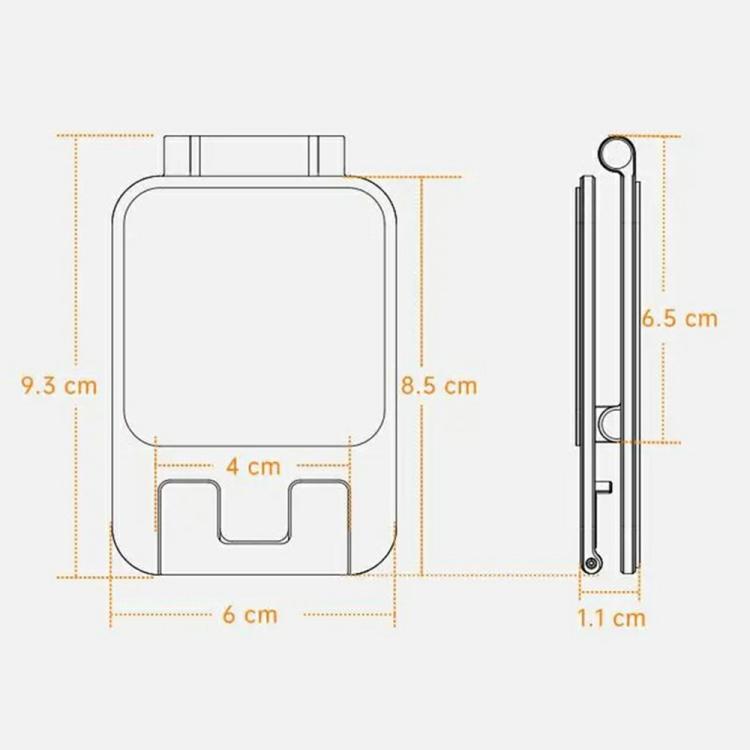 Supporto da scrivania pieghevole e regolabile in altezza T2 in lega di alluminio per telefono e tablet., T2