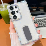 Custodia per telefono anti-caduta a 4 angoli in TPU con strass glitterati e supporto, For Samsung Galaxy A17 5G, For Samsung Galaxy A56 5G, For Samsung Galaxy A26 5G, For Samsung Galaxy A36 5G