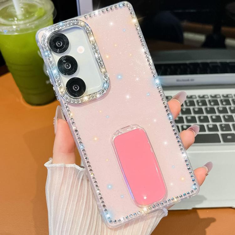 Custodia per telefono anti-caduta a 4 angoli in TPU con strass glitterati e supporto, For Samsung Galaxy S25 5G, For Samsung Galaxy S25+ 5G, For Samsung Galaxy S25 Ultra 5G, For Samsung Galaxy A16 5G