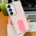 Custodia per telefono anti-caduta a 4 angoli in TPU con strass glitterati e supporto, For Samsung Galaxy S25 5G, For Samsung Galaxy S25+ 5G, For Samsung Galaxy S25 Ultra 5G, For Samsung Galaxy A16 5G