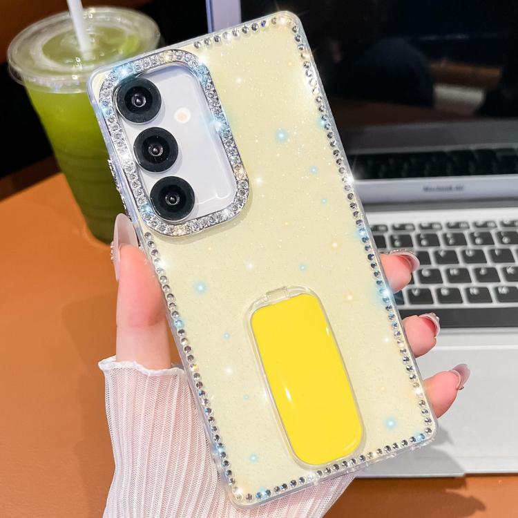Custodia per telefono anti-caduta a 4 angoli in TPU con strass glitterati e supporto, For Samsung Galaxy S25 5G, For Samsung Galaxy S25+ 5G, For Samsung Galaxy S25 Ultra 5G, For Samsung Galaxy A16 5G