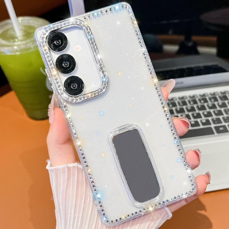 Custodia per telefono anti-caduta a 4 angoli in TPU con strass glitterati e supporto, For Samsung Galaxy S25 5G, For Samsung Galaxy S25+ 5G, For Samsung Galaxy S25 Ultra 5G, For Samsung Galaxy A16 5G