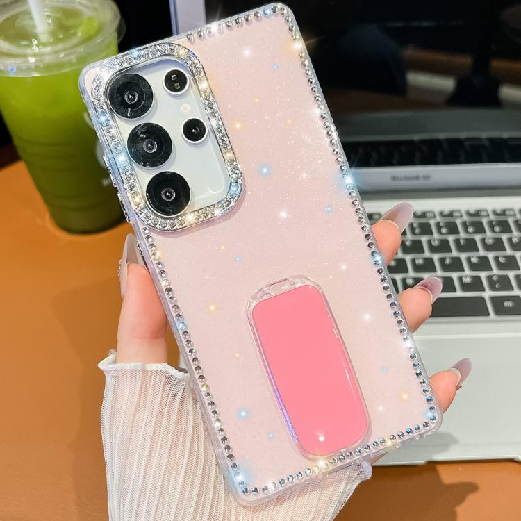 Custodia per telefono anti-caduta a 4 angoli in TPU con strass glitterati e supporto, For Samsung Galaxy S25 5G, For Samsung Galaxy S25+ 5G, For Samsung Galaxy S25 Ultra 5G, For Samsung Galaxy A16 5G