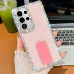 Custodia per telefono anti-caduta a 4 angoli in TPU con strass glitterati e supporto, For Samsung Galaxy S26+ 5G, For Samsung Galaxy S26 Ultra 5G, For Samsung Galaxy S26 5G, For Samsung Galaxy A07 5G