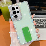 Custodia per telefono anti-caduta a 4 angoli in TPU con strass glitterati e supporto, For Samsung Galaxy S26+ 5G, For Samsung Galaxy S26 Ultra 5G, For Samsung Galaxy S26 5G, For Samsung Galaxy A07 5G