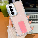 Custodia per telefono anti-caduta a 4 angoli in TPU con strass glitterati e supporto, For Samsung Galaxy S26+ 5G, For Samsung Galaxy S26 Ultra 5G, For Samsung Galaxy S26 5G, For Samsung Galaxy A07 5G