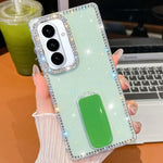 Custodia per telefono anti-caduta a 4 angoli in TPU con strass glitterati e supporto, For Samsung Galaxy S26+ 5G, For Samsung Galaxy S26 Ultra 5G, For Samsung Galaxy S26 5G, For Samsung Galaxy A07 5G