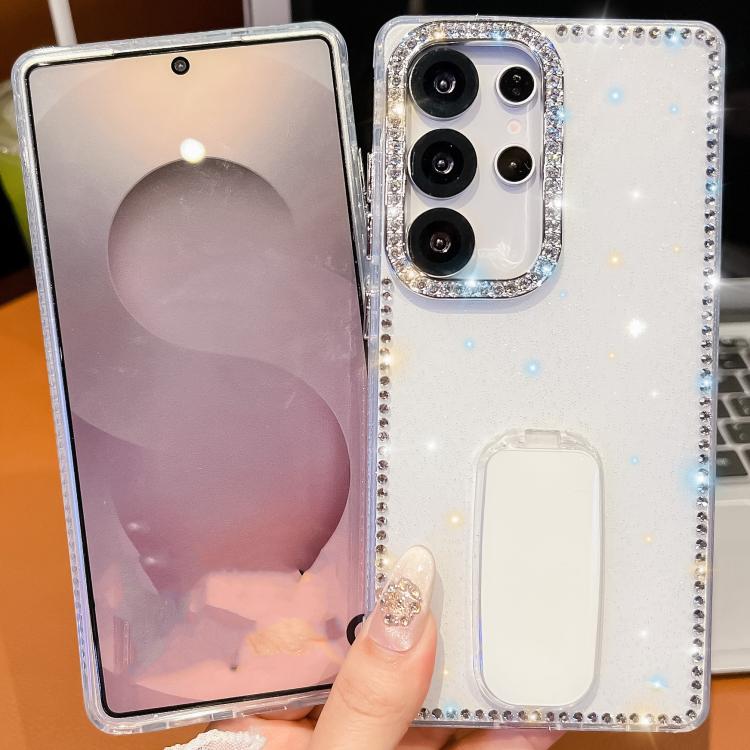 Custodia per telefono anti-caduta a 4 angoli in TPU con strass glitterati e supporto, For Samsung Galaxy S26+ 5G, For Samsung Galaxy S26 Ultra 5G, For Samsung Galaxy S26 5G, For Samsung Galaxy A07 5G