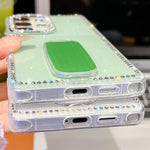 Custodia per telefono anti-caduta a 4 angoli in TPU con strass glitterati e supporto, For Samsung Galaxy S26+ 5G, For Samsung Galaxy S26 Ultra 5G, For Samsung Galaxy S26 5G, For Samsung Galaxy A07 5G