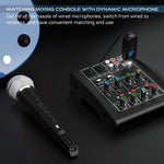 Convertitore microfono cablato a wireless con trasmettitore e ric