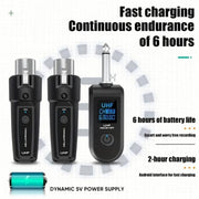 Convertitore microfono cablato a wireless 2 trasmettitori 1 ricev