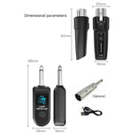 Convertitore microfono cablato a wireless 2 trasmettitori 1 ricev