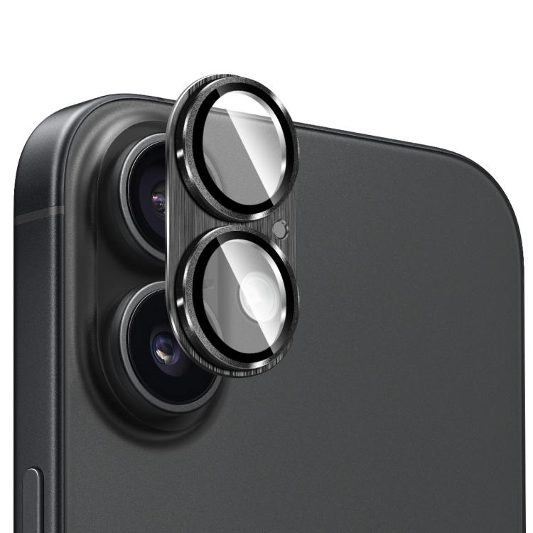 Pellicola in vetro temperato ENKAY con trattamento antiriflesso per obiettivo fotografico, lega di alluminio spazzolato e vetro temperato., For iPhone 17