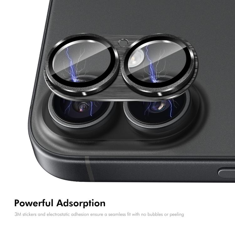 Pellicola in vetro temperato ENKAY con trattamento antiriflesso per obiettivo fotografico, lega di alluminio spazzolato e vetro temperato., For iPhone 17