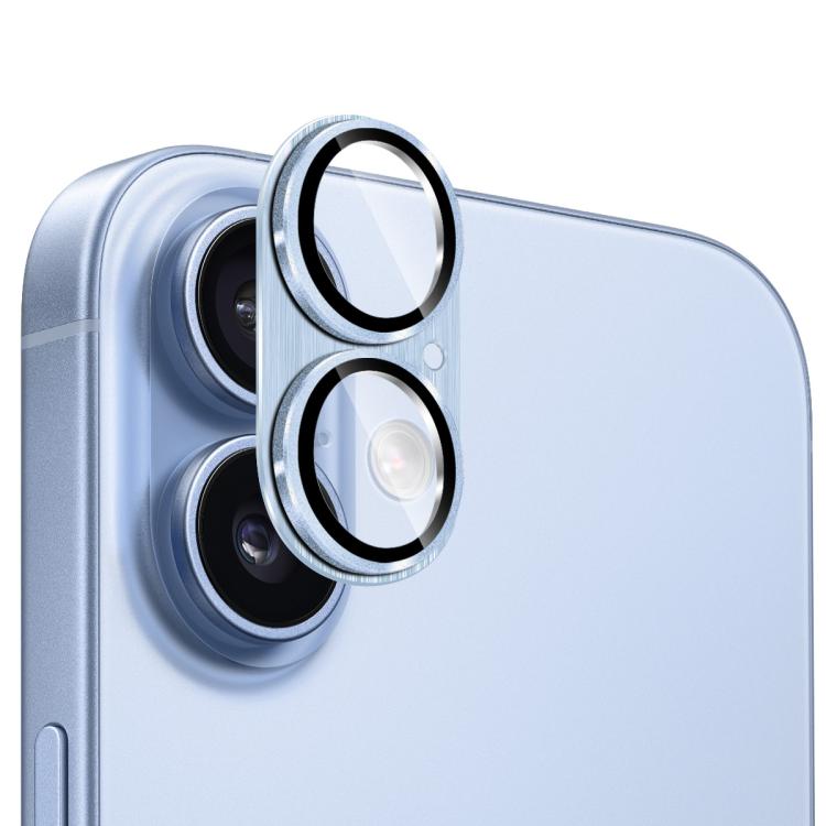 Pellicola in vetro temperato ENKAY con trattamento antiriflesso per obiettivo fotografico, lega di alluminio spazzolato e vetro temperato., For iPhone 17