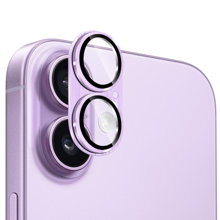 Pellicola in vetro temperato ENKAY con trattamento antiriflesso per obiettivo fotografico, lega di alluminio spazzolato e vetro temperato., For iPhone 17