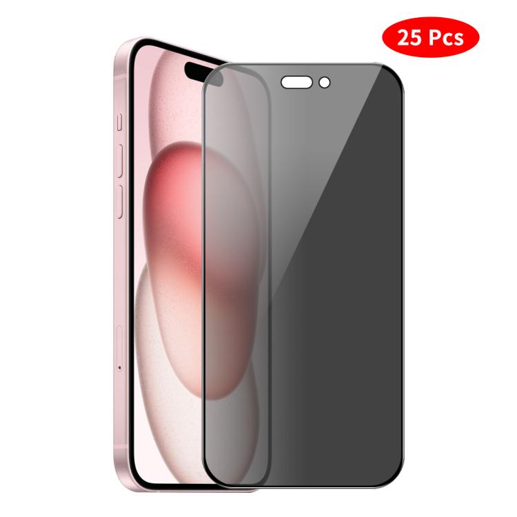 Pellicola protettiva in vetro temperato con stampa effetto seta, copertura completa, per la privacy, JUNSUNMAY, 25 pezzi., For iPhone 17 Pro Max, For iPhone 17 Pro, For iPhone 17, For iPhone Air, For iPhone 16 Pro Max, For iPhone 16 Pro                ...